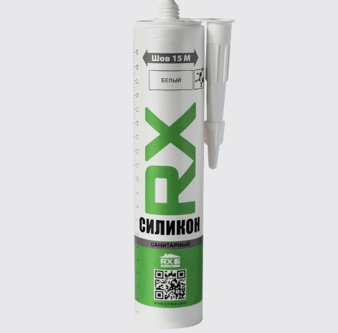 *Герметик силиконовый санитарный белый 280 мл RX Formula
