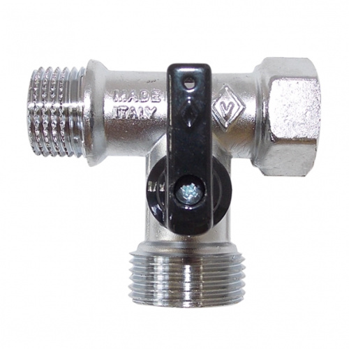* Кран 3-х проходной 1/2*3/4*1/2ш/г/ш(арт.877) "BUGATTI UDI-RUS"