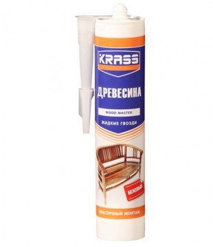 Клей KRASS ЖГ для древесины Эластичный монтаж (Древесина) Бежевый 300мл