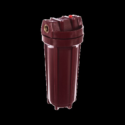 Фильтр магистрал. для гор. воды (красный) для картриджей Slim Line 10" лат. резьб 3/4 "Аквабрайт"