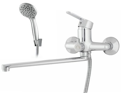Смеситель д/ванны латунь,хром,картридж D40,излив L-обр. 35 см. 407-01 "RUSANT"