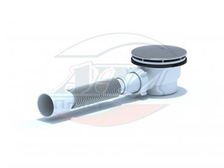 *Сифон д/душевого поддона 1 1/2"*90, h 65c г/т 375*40/50 хром E325C "АНИ"