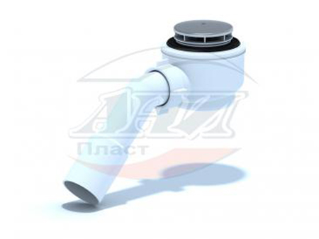 Сифон д/душевого поддона 1 1/2"*50 с пер труб.45град.40*50 пластик-хром E411C "АНИ"