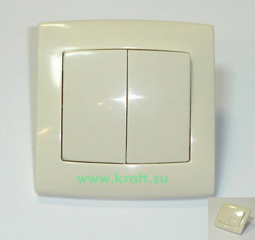 * Выключатель 2-х кл. С56-053 "с\к" "Елизавета" ВОС