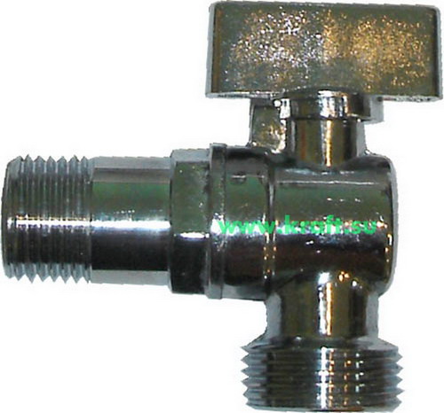 *Кран шаровый угловой д\стир.баб.хром 1/2*3/4(9100) STC