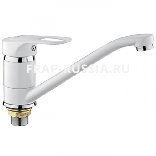 Смеситель д/кухни шар. 40мм белый F4928-12 "Frap"