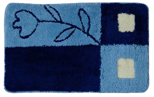 * Коврик 50*80 см "02294"- flower" (голубой)