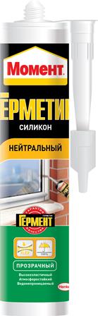 *Герметик силиконовый нейтр. прозр, 280мл "Момент"*не морозостойкий