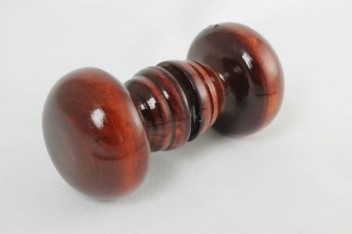 Ручка-кнопка деревянная классика большая, лак темная 1-0711 Ликон