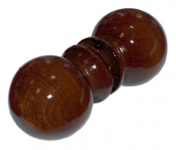 Ручка-кнопка деревянная шар, лак темная 1-0701 Ликон